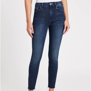 Mother high waisted looker ankle fray in last call wash